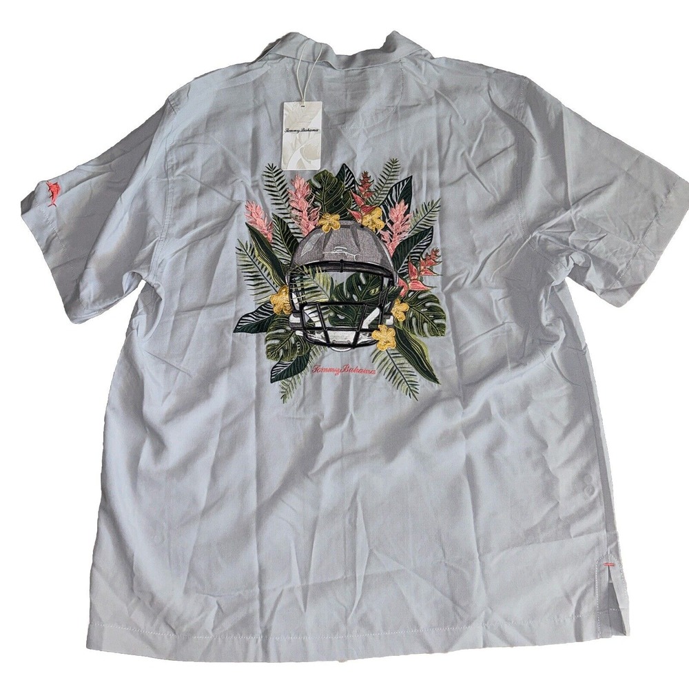 Mens Large Tommy Bahama Coconut Point Frondly Fan Camp Shirt IslandZone,...